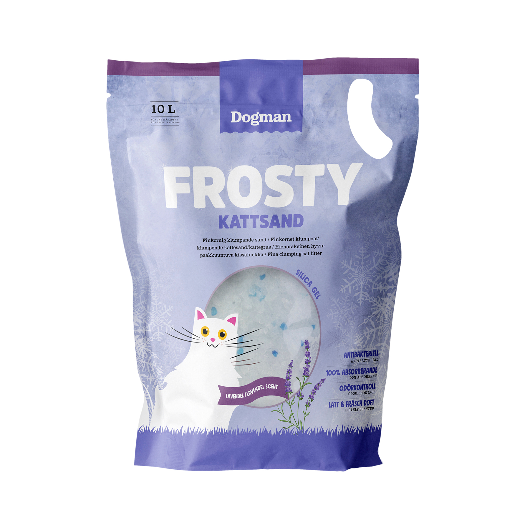 Frosty Kattesand Lavendel 10L