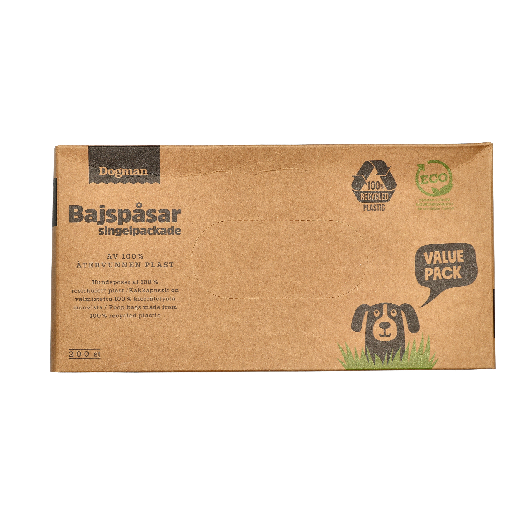 Hundeposer av 100% resirkulert plast 200p