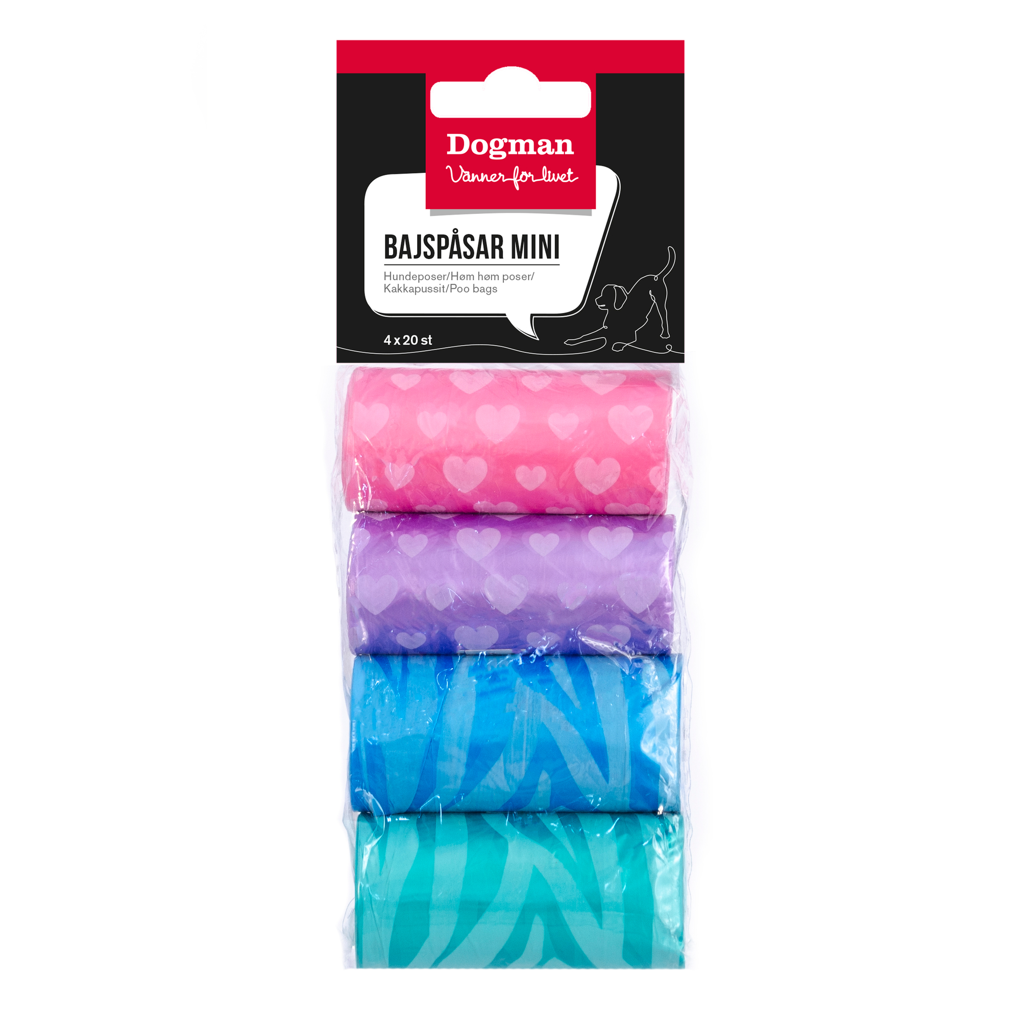 Kakkapussit mini Värimix 4x20kpl