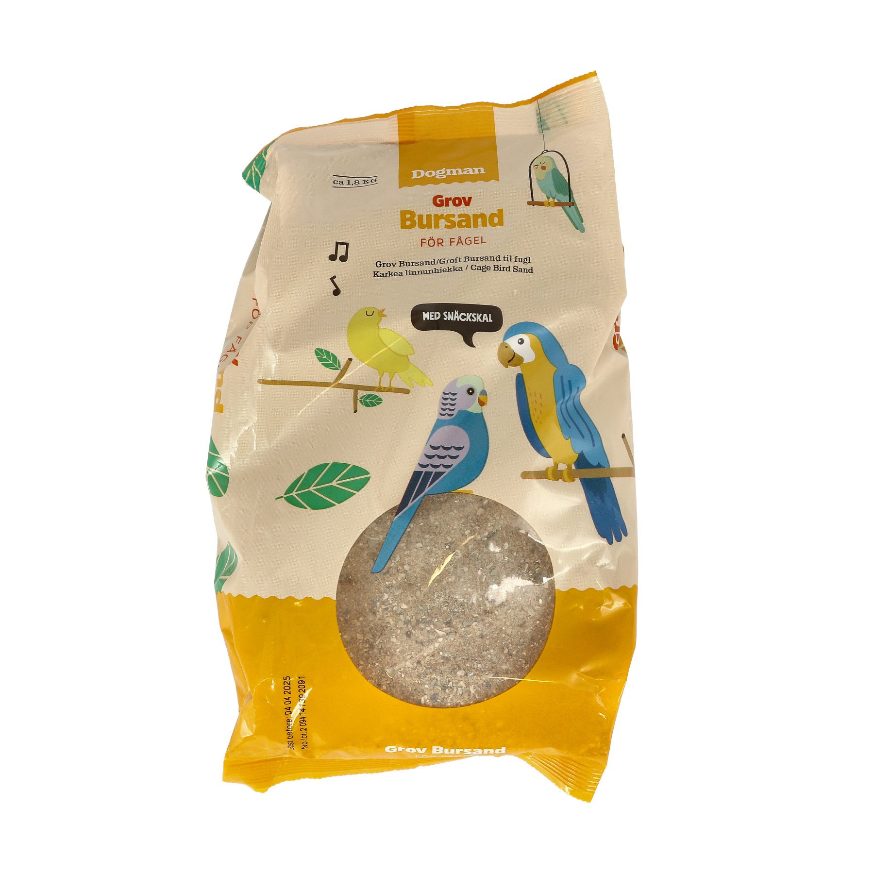 Bursand Grov för Fågel 1,8kg