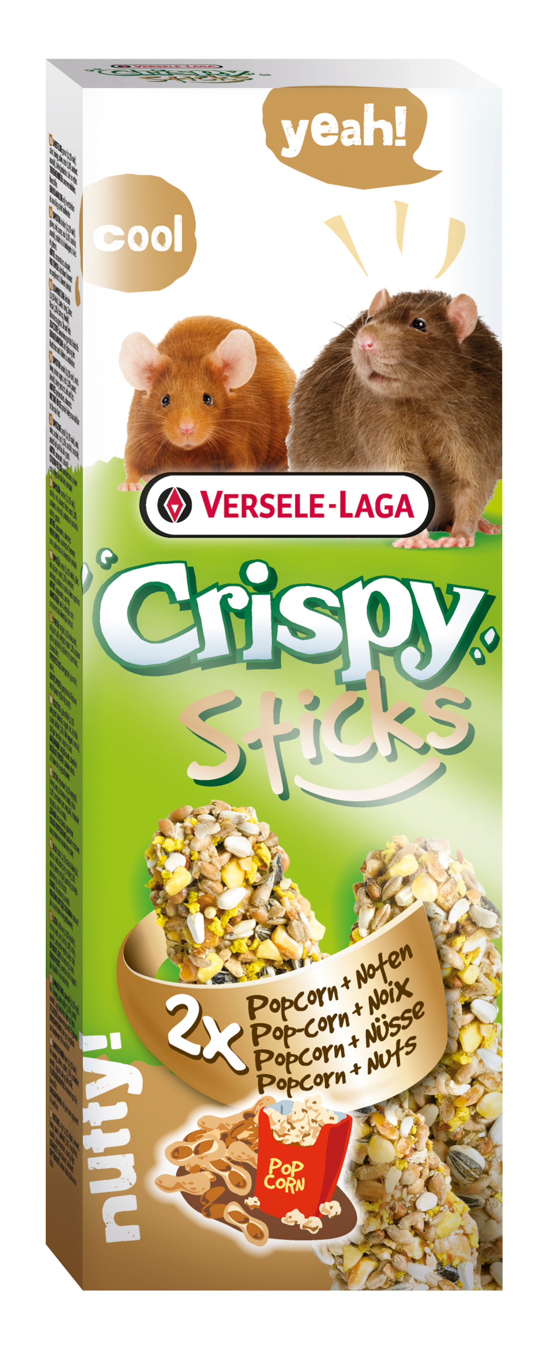 Crispy Sticks rotta/hiiri popcorn & pähkinät 110g