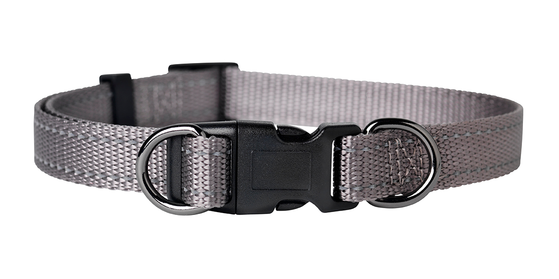 Nylonhalsbånd Iris Justerbart Grå