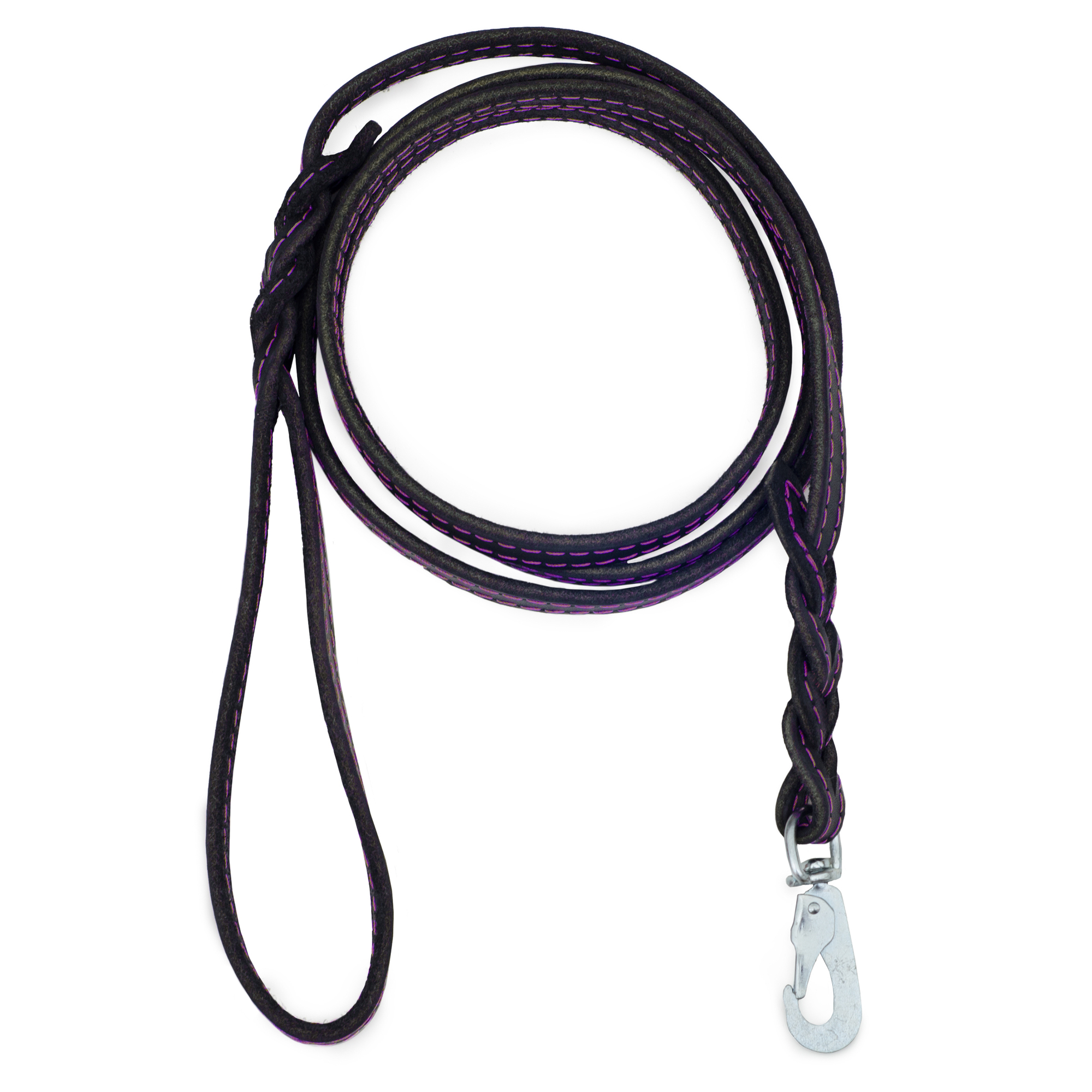 Talutushihna koristeompeleella nahka Liila