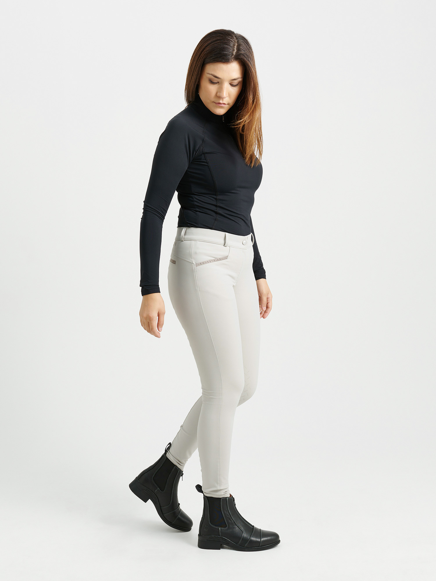 Hedvig Ridbyxa Knäskodd Beige