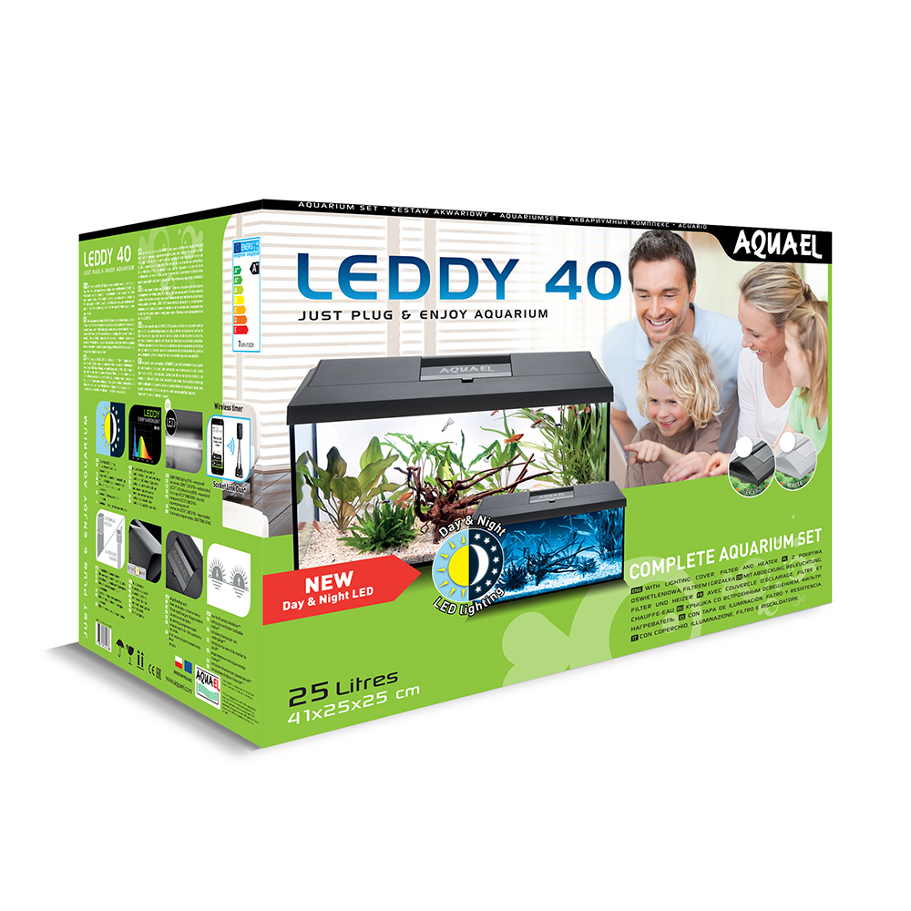 Leddy Day & Night akvaariosetti Musta