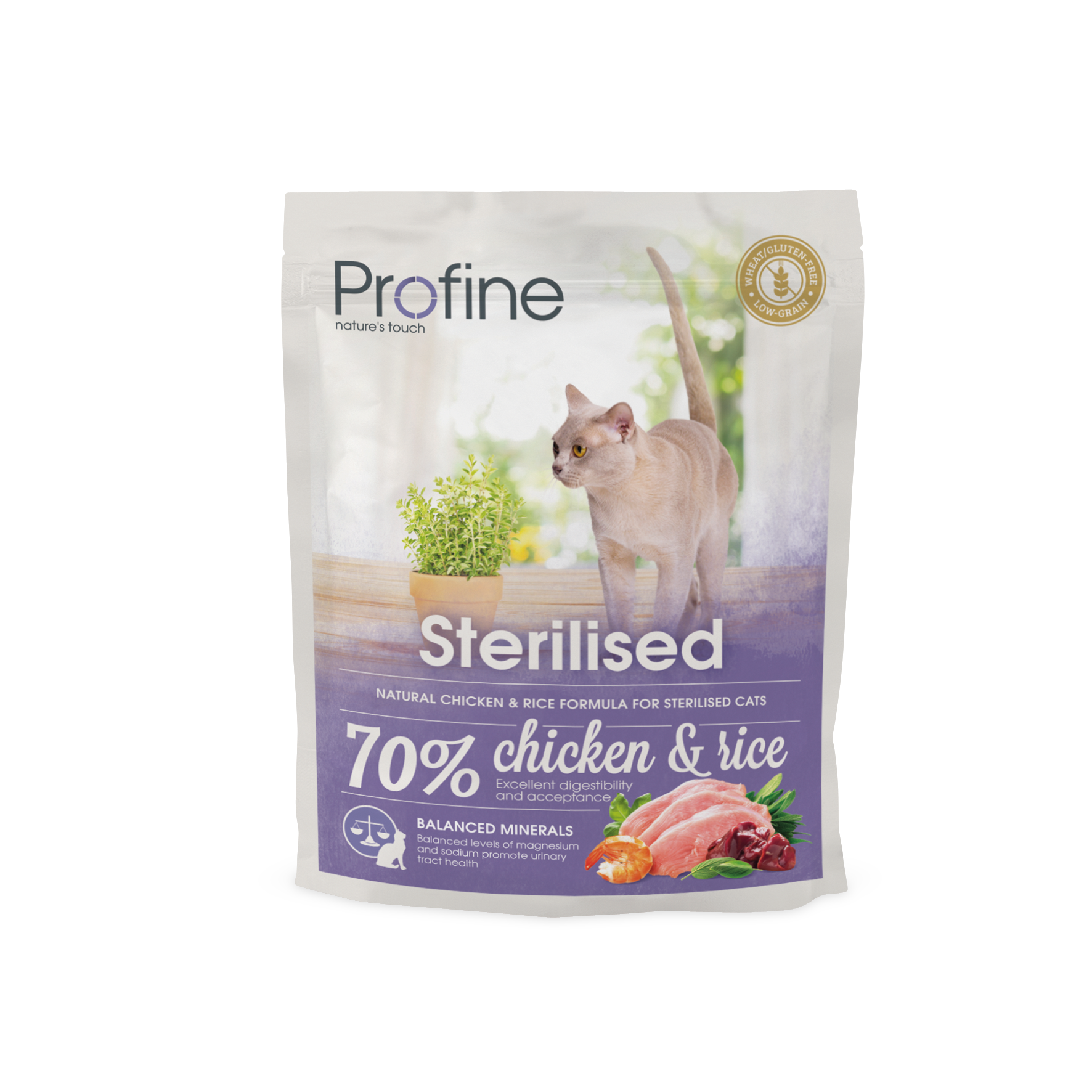 Sterilised kuivaruoka kissalle