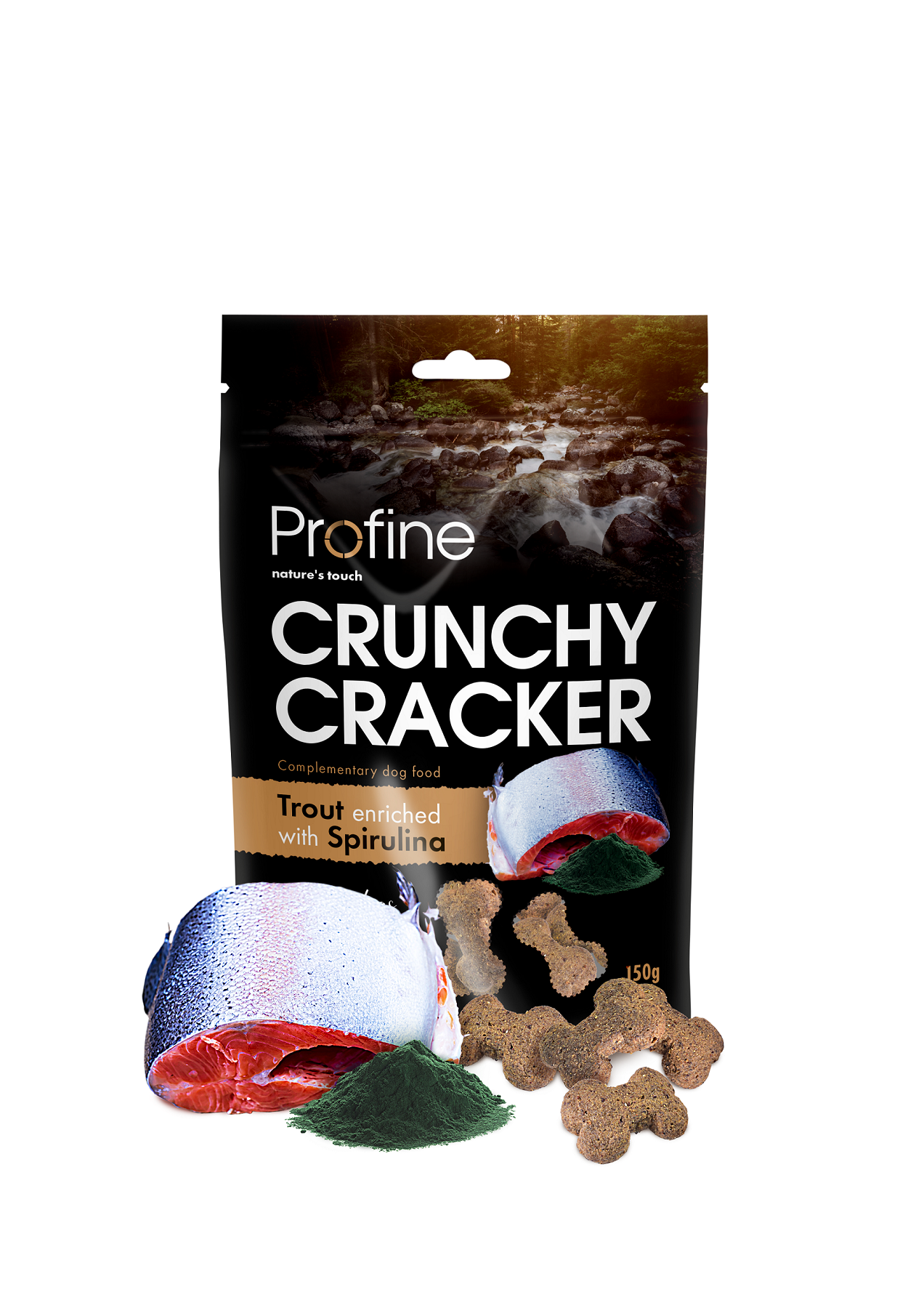 Crunchy Cracker Trout&Spirulina koiranherkku 150g