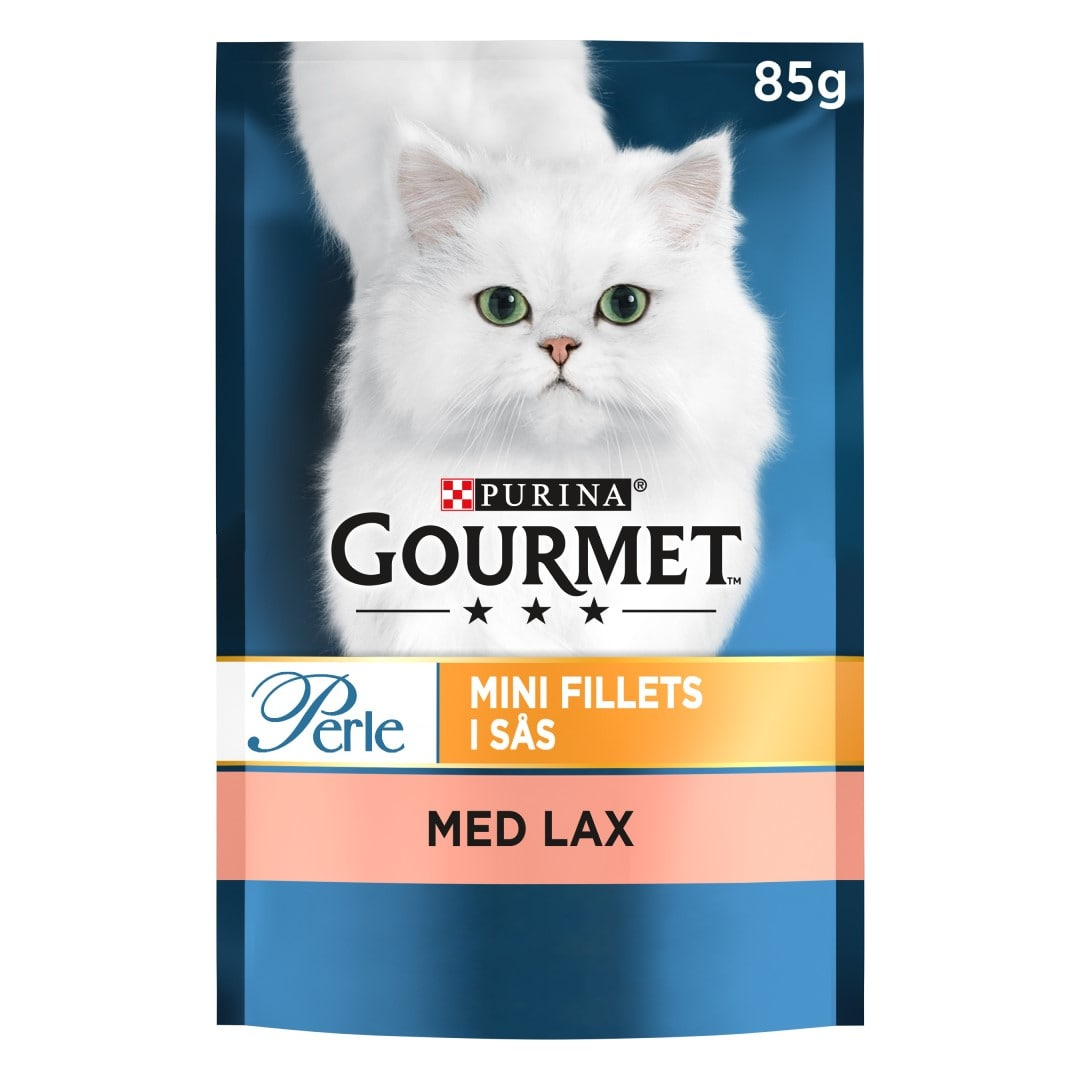 Perle Mini Fillets Laks Våtfôr for katt 85g