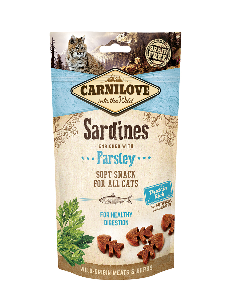 Soft Snack Sardines with Parsley Kattgodbit 50g