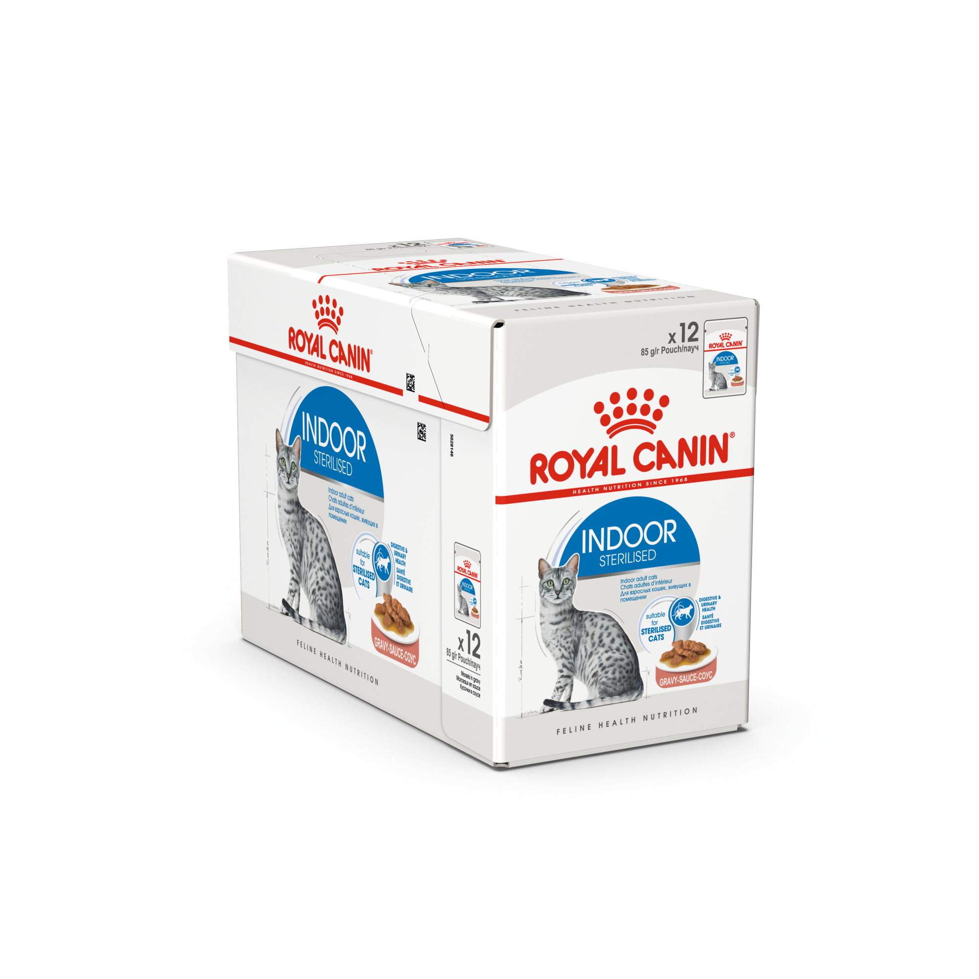 Indoor Sterilised Gravy Våtfôr for katt 12x85g